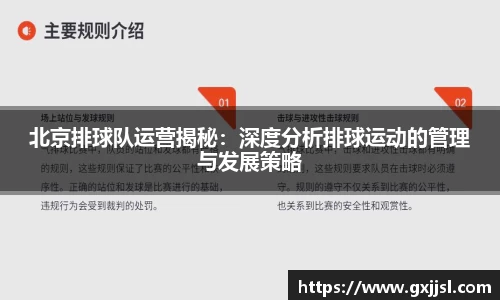 北京排球队运营揭秘:深度分析排球运动的管理与发展策略